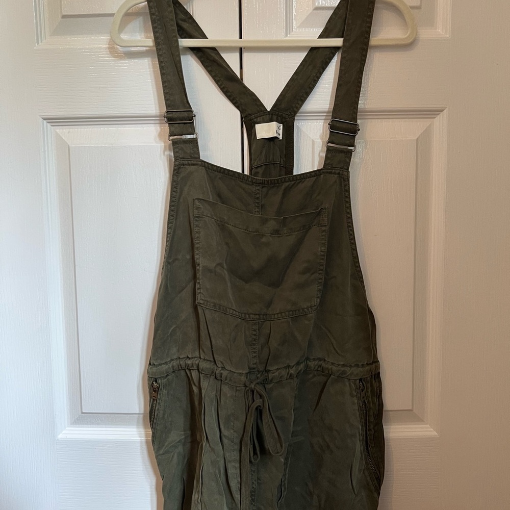 Aritzia Khaki Green Dungarees